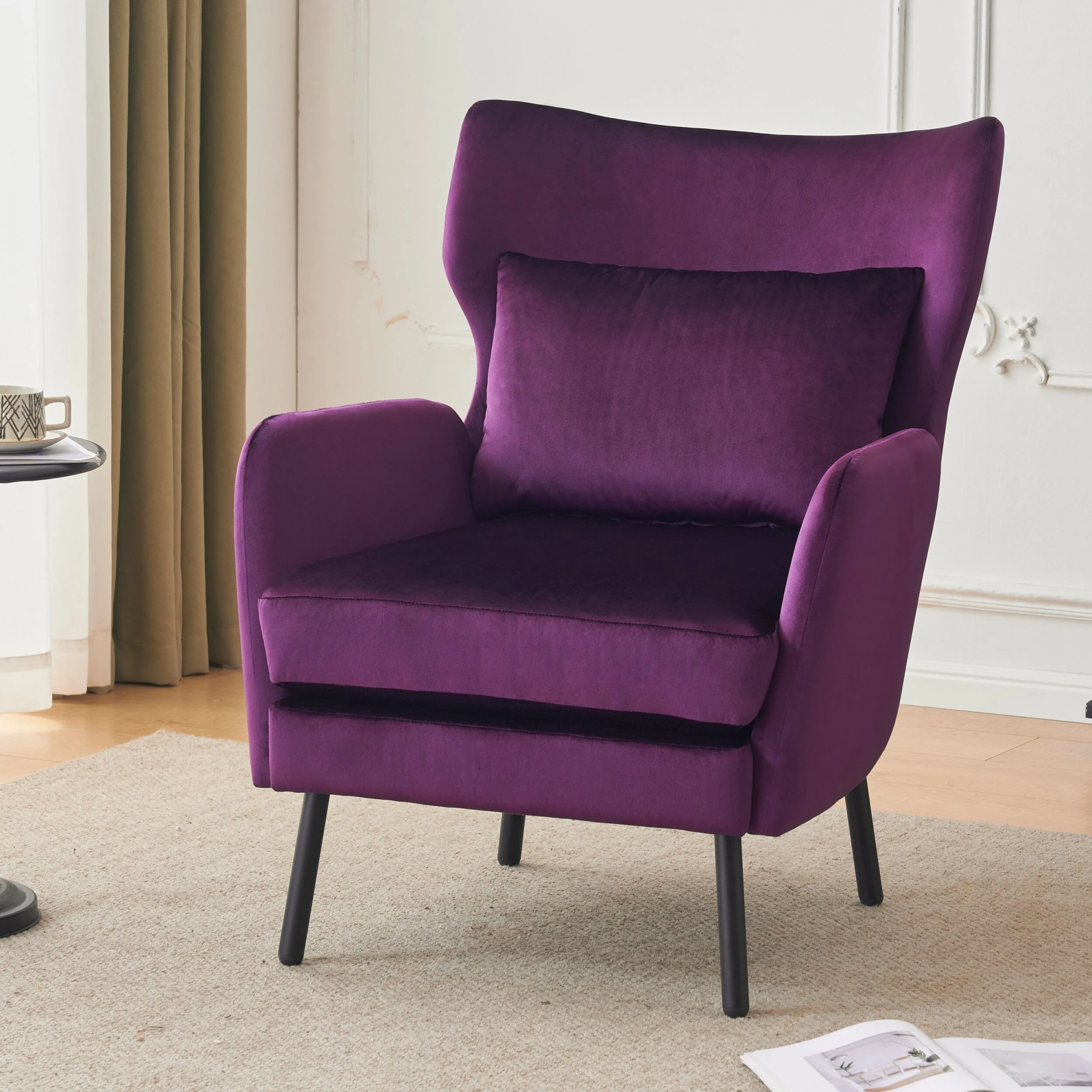 Wingback Modern Armchair for Living Room