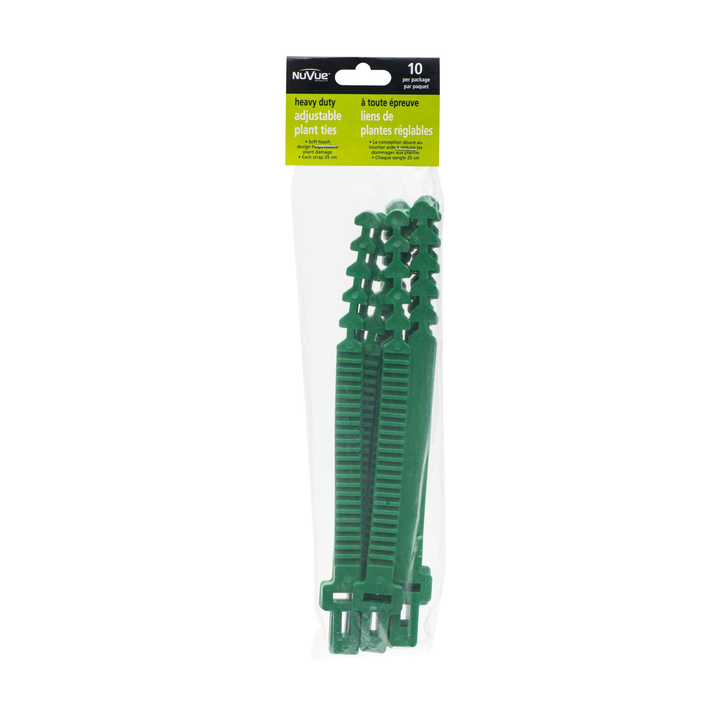 Nuvue Reusable Soft-Twist Adjustable Plant or Tree Ties, 10-pk, 9.7-in