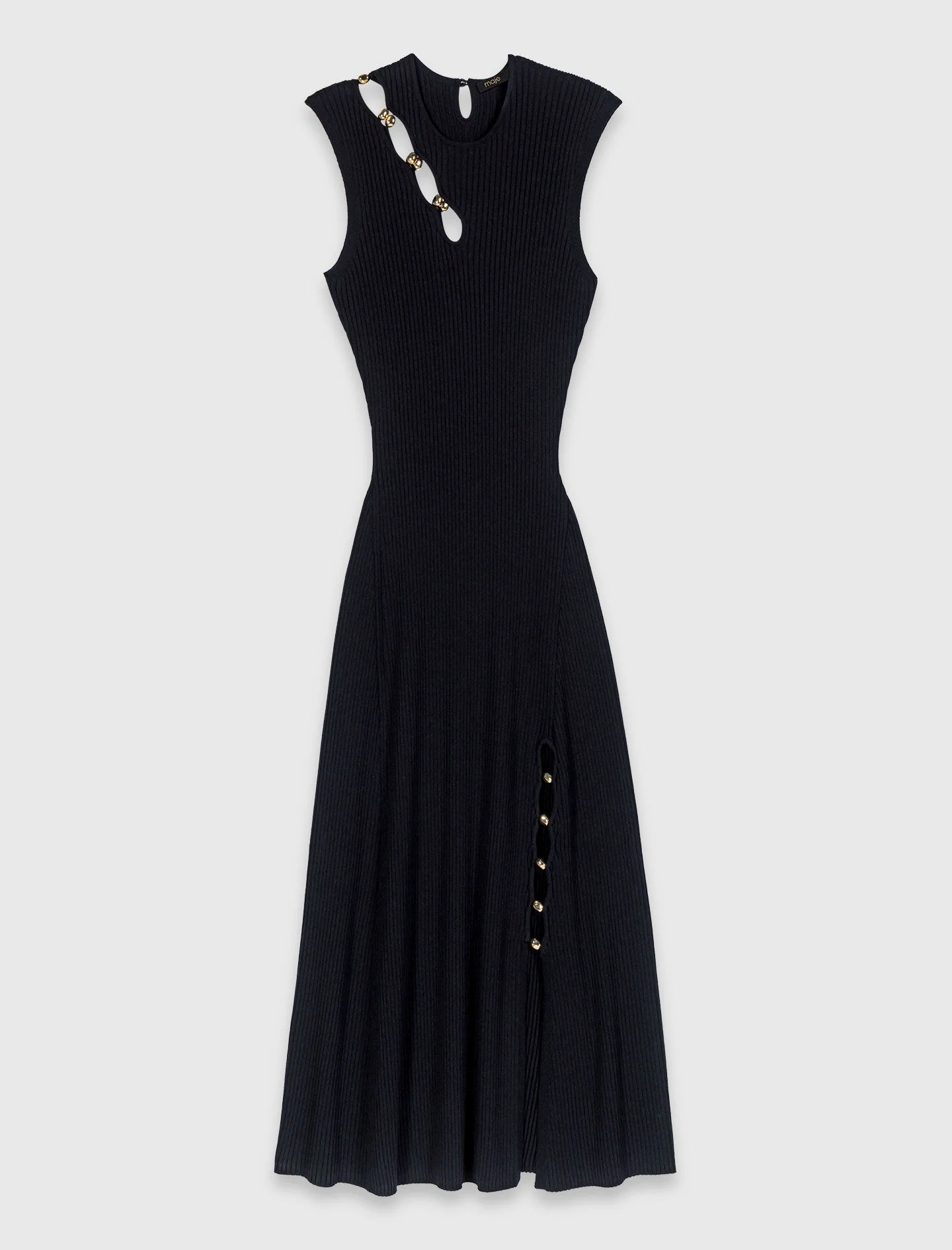 Robe longue cotelé avec ouvertures