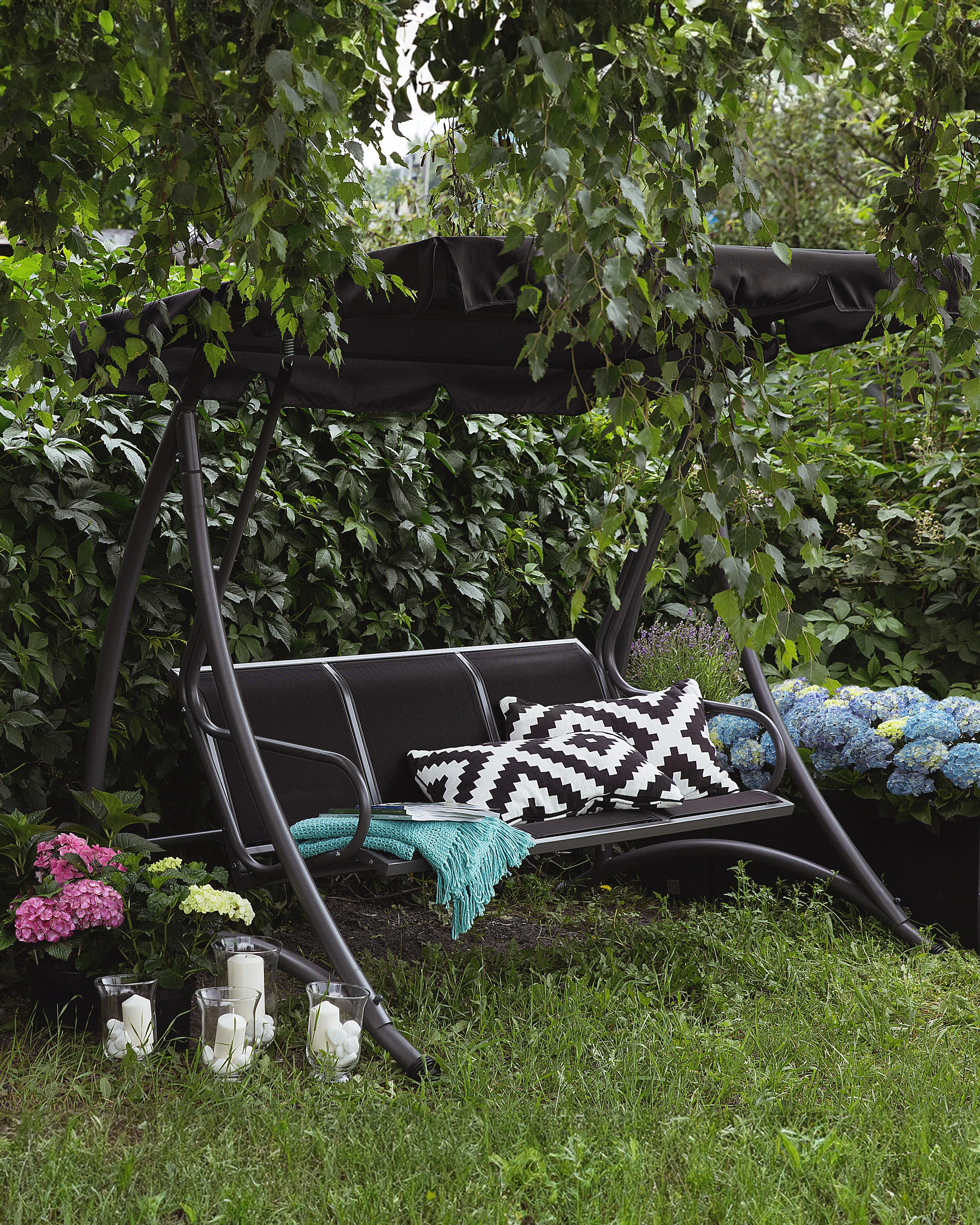 Patio Swing BOGART Metal Black