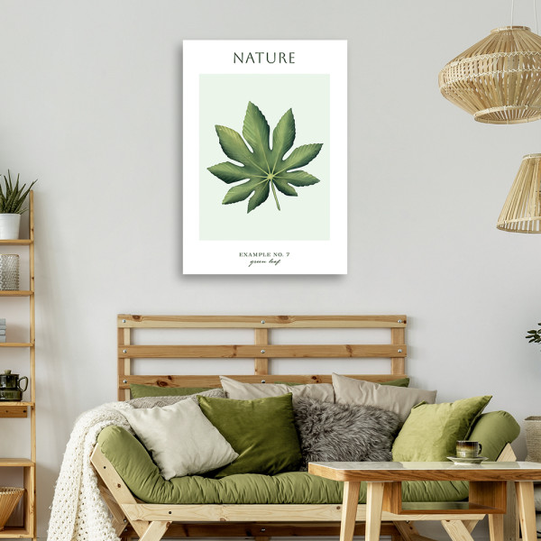 Feeby Obraz na płótnie, Zielony liśc - Natura 40x60