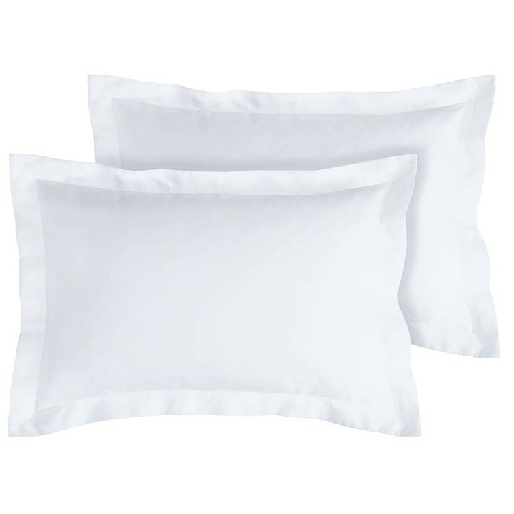 Habitat Cotton Rich 180 TC Oxford Pillowcase Pair - White