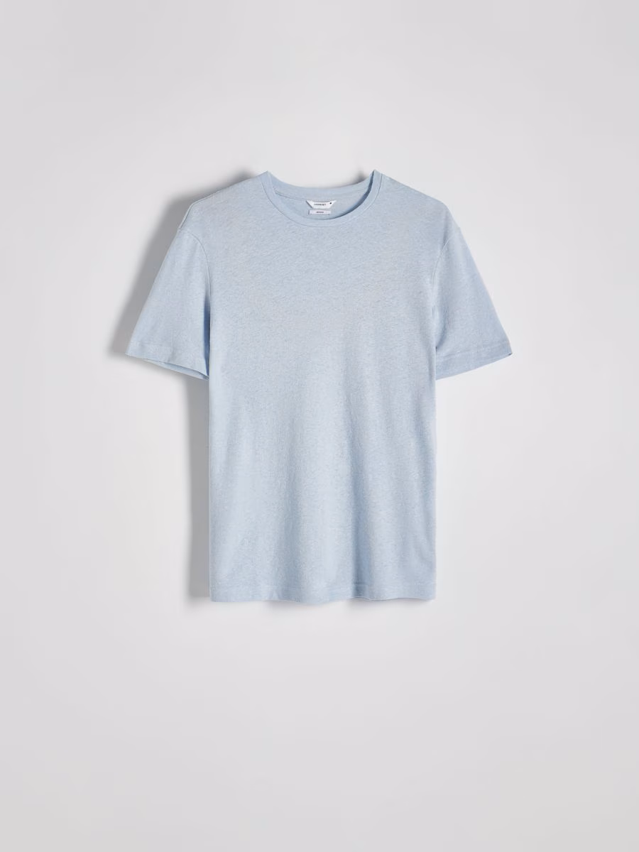 Regular Fit T-Shirt With Linen Blend