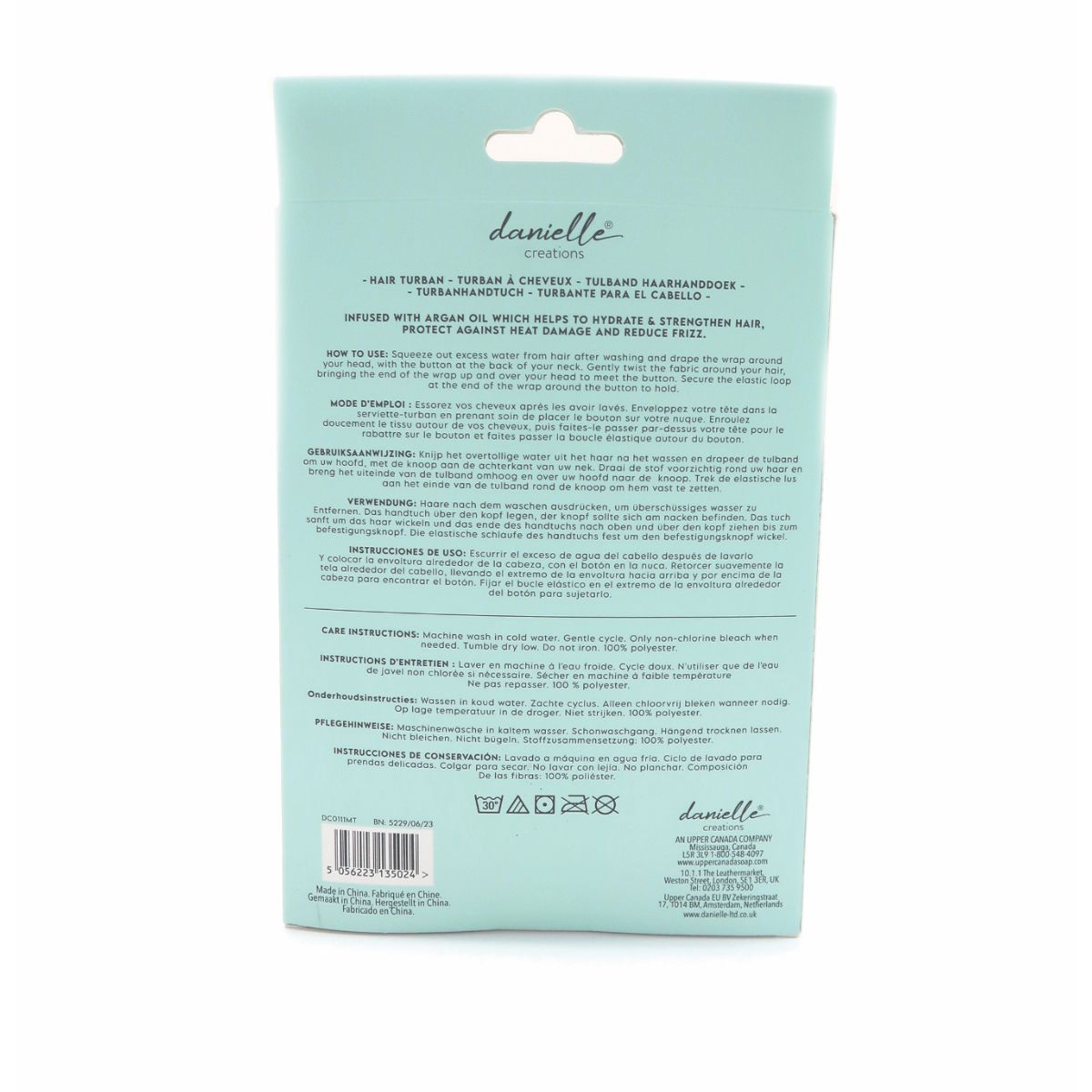 Danielle Creations Argan Oil Infused Microfibre Hair Turban Towel