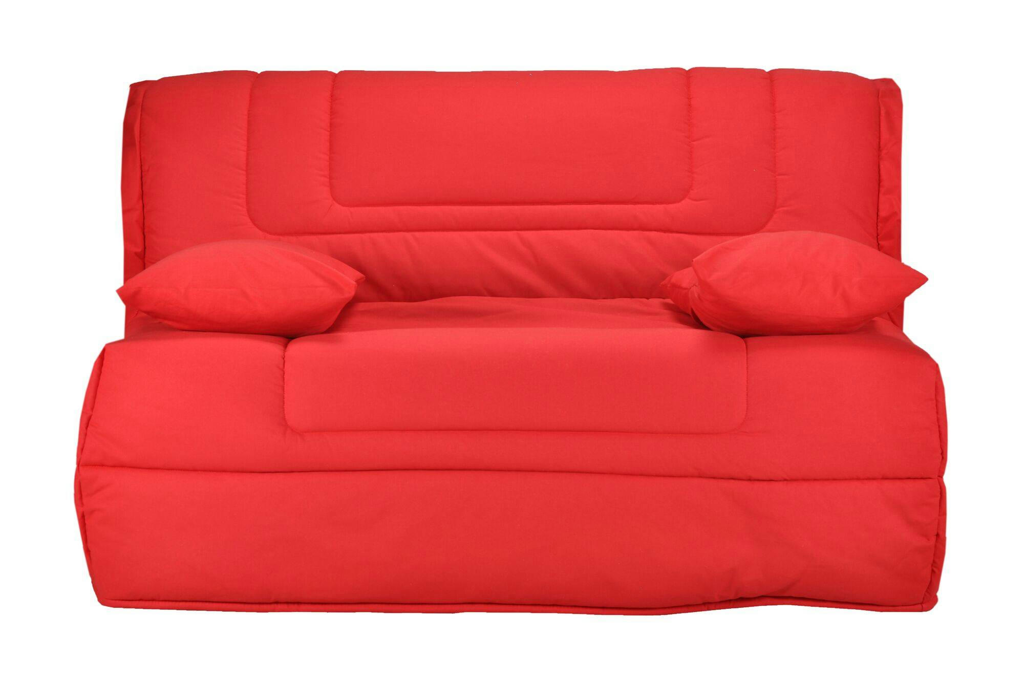GABRIEL - Banquette BZ avec matelas Bultex rouge 140 x 190 cm