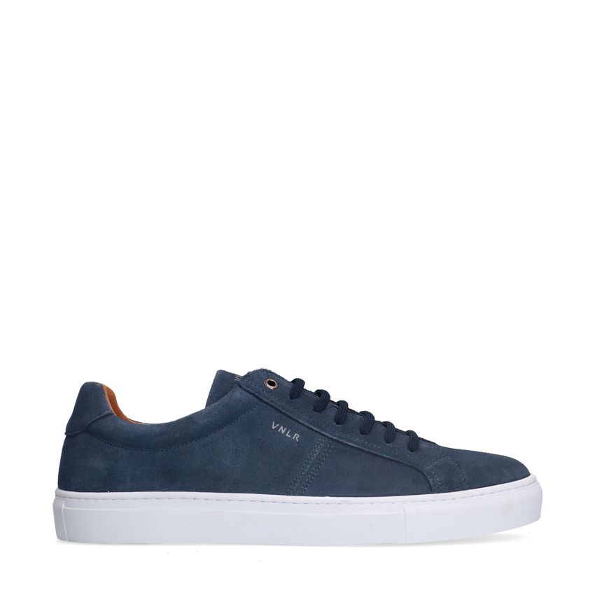 Van Lier Blauwe suède sneakers