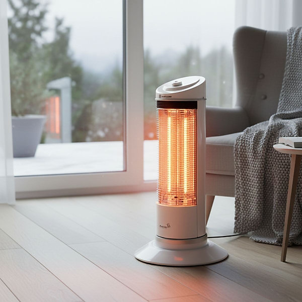 Chauffage d'appoint électrique 1200W Chaleur immédiate Oscillant Surface 25 m² PLEIN AIR