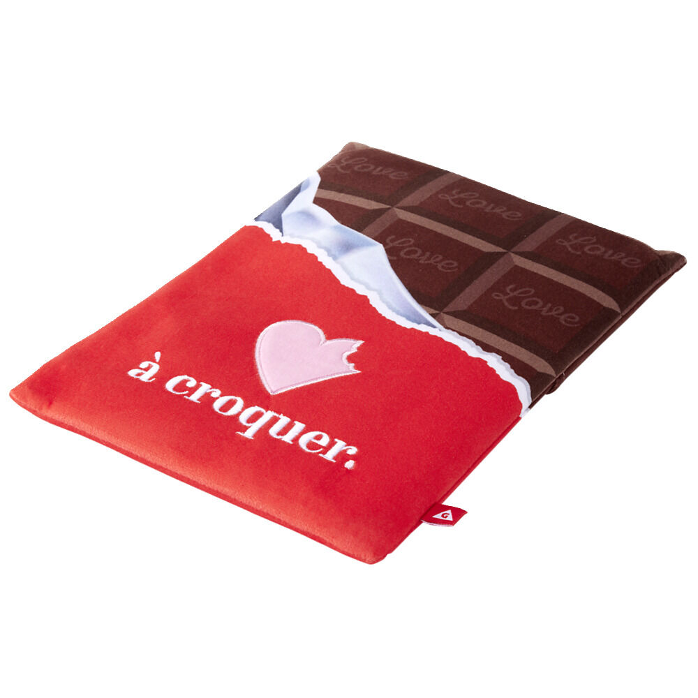 Bouillotte forme tablette de chocolat pour micro onde L32x20x4cm