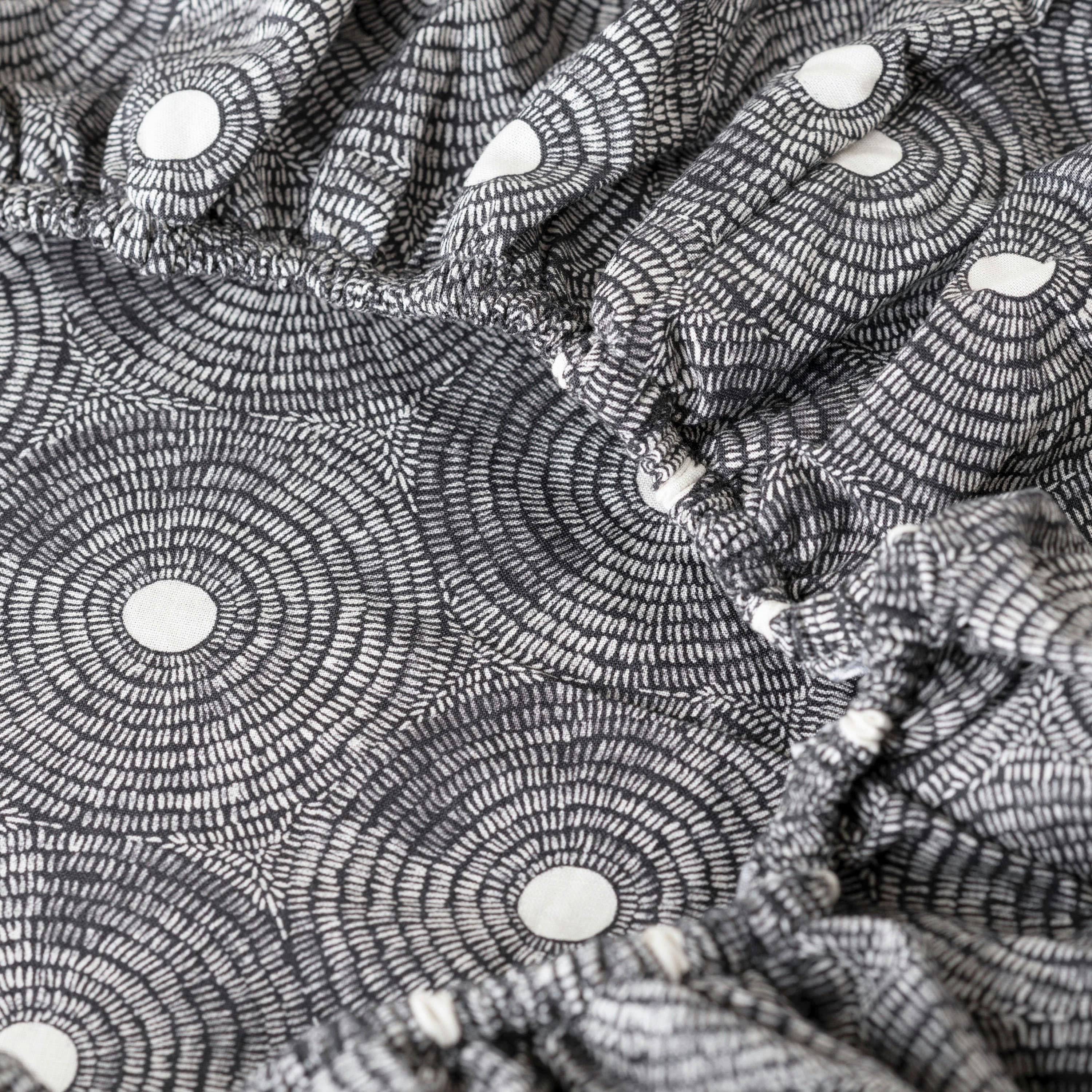 ECLIPSE - Drap housse Imprime imprimé gris 140 x 200 cm