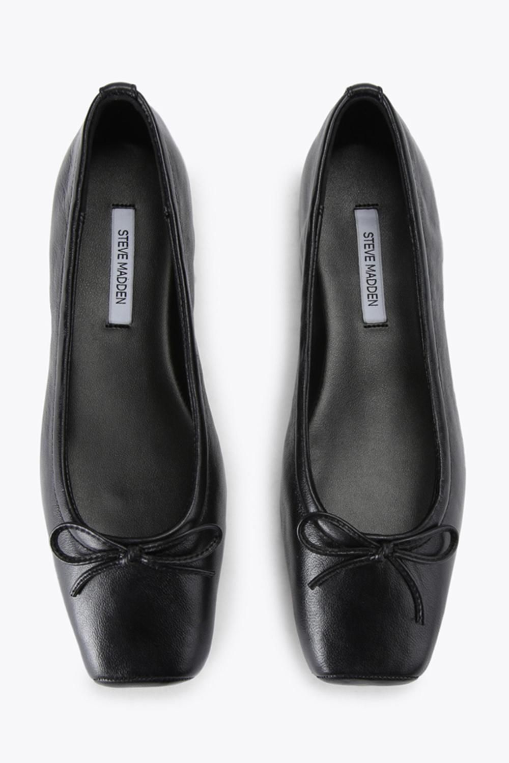 STEVE MADDEN Eleve Black Leather' Leather Flats