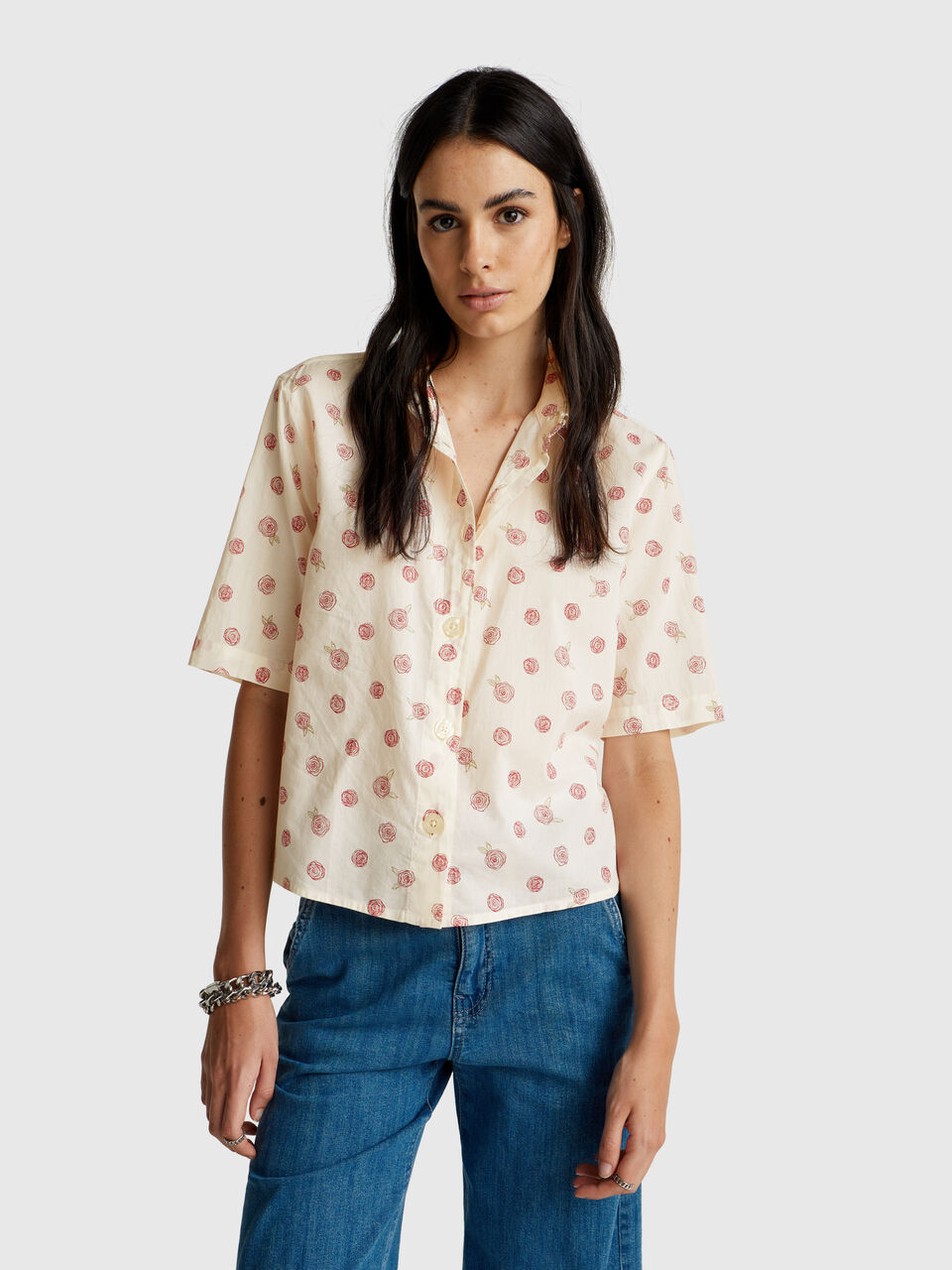 Short sleeve patterned shirt