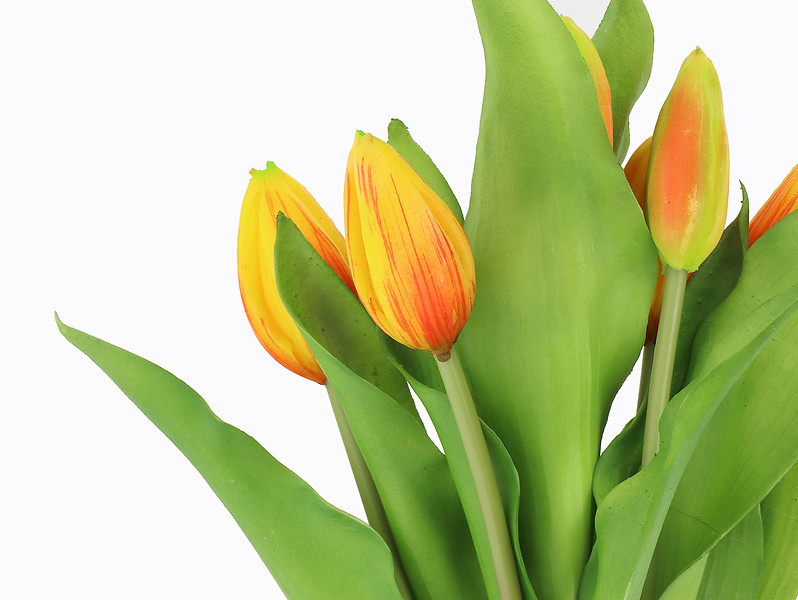 Sztuczny bukiet Tulipanów 7 szt. 33 cm pomarańczowych