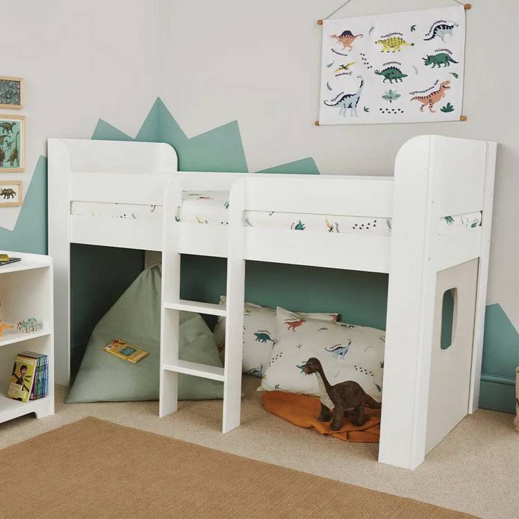 Great Little Trading Company Paddington MidSleeper Bed-White