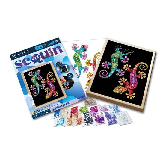 Kitfix Geckos Sequin Art Blue Premium Kit