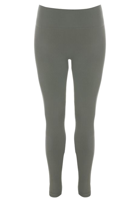 Womens Khaki Seamfree Leggings