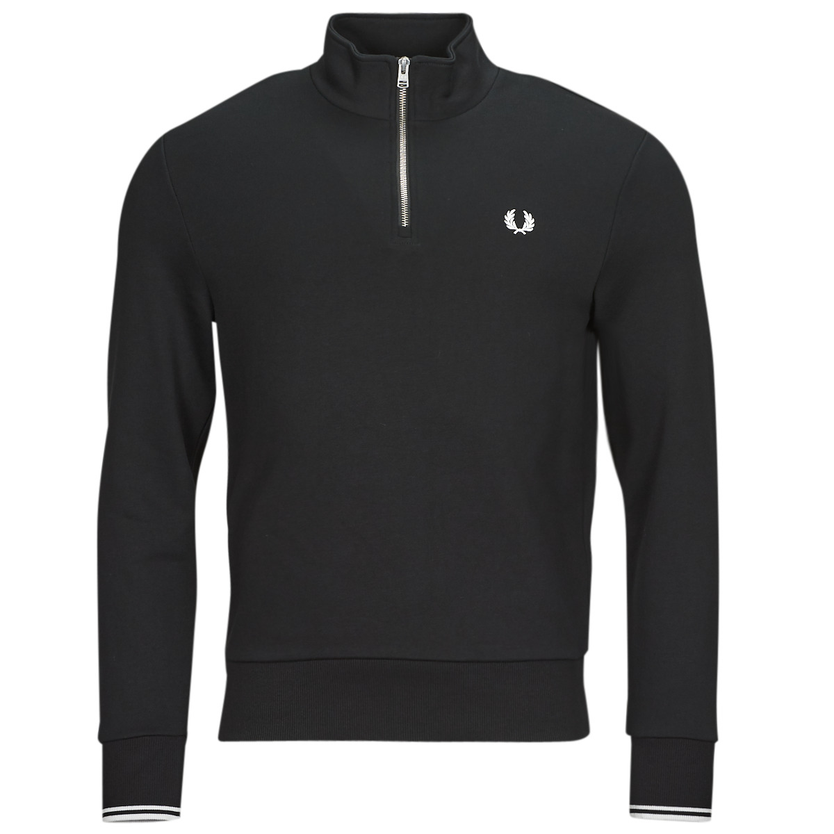 Fred Perry - HALF ZIP SWEATSHIRT - Black