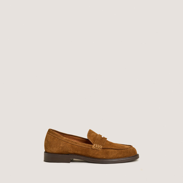 Mocassins à bouts rondsen croute cognac | DRACULA