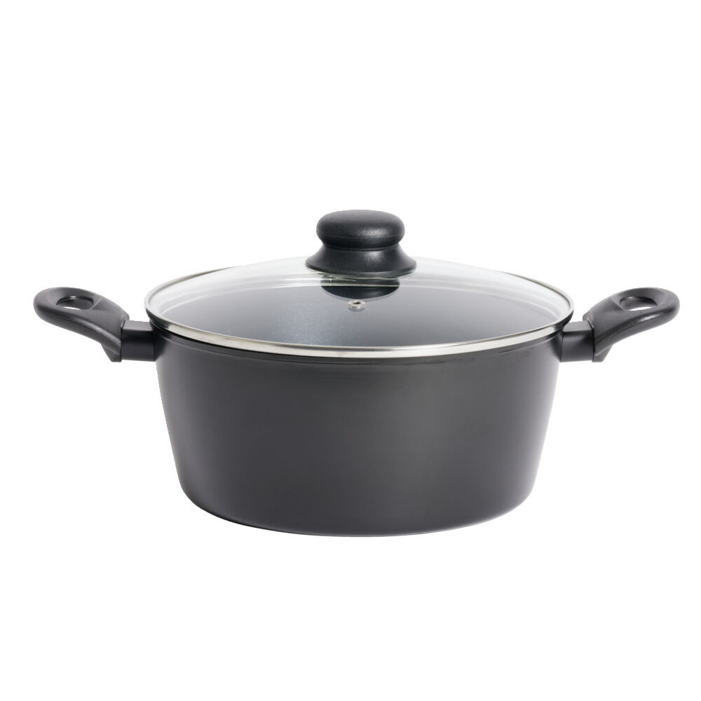 Faitout tous feux dont induction aluminium noir Ø24cm