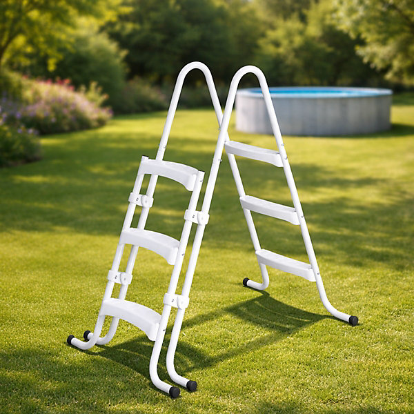 Echelle de sécurité pour piscine hors sol 0,8 m - 1,1 m.