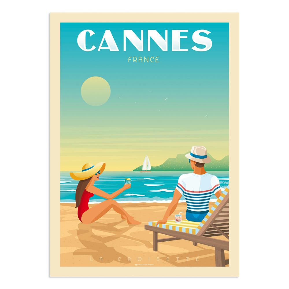 - Affiche Cannes 50x70 cm