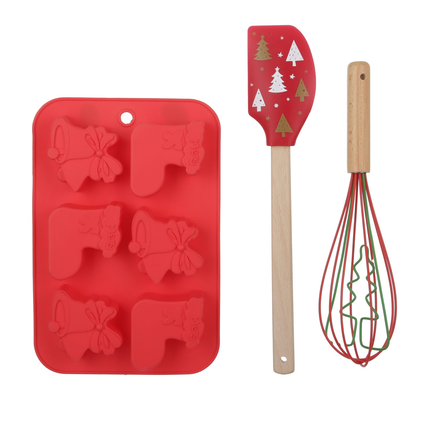 Set pasticceria con frusta, spatola, stampi dolcetti