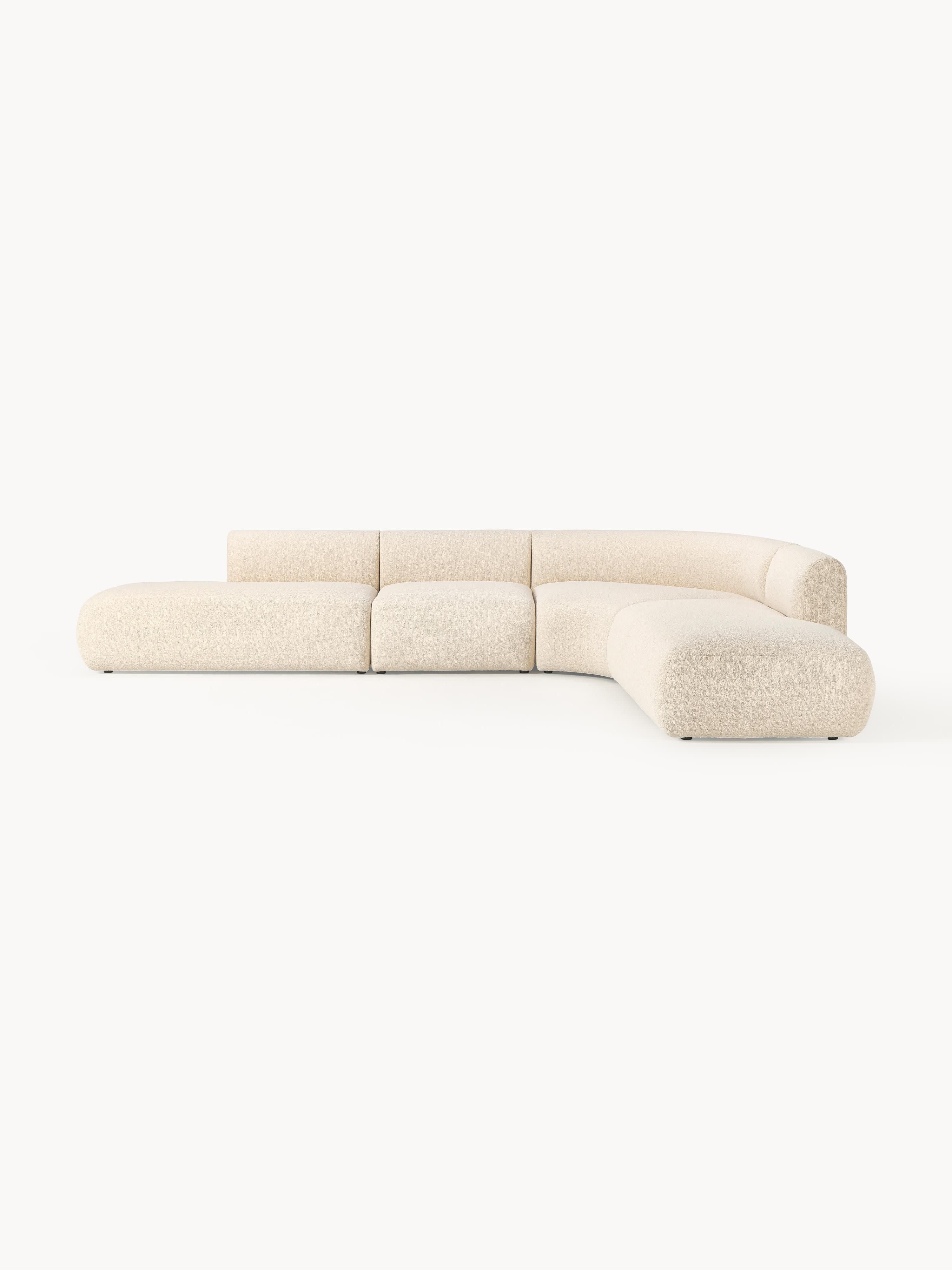 Modulares Bouclé-Ecksofa Sofia (4-Sitzer)