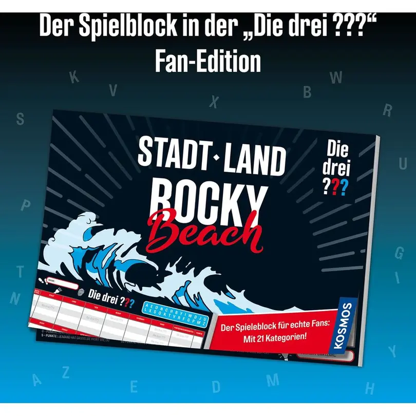 Brettspiel Die drei ??? Stadt Land Rocky Beach