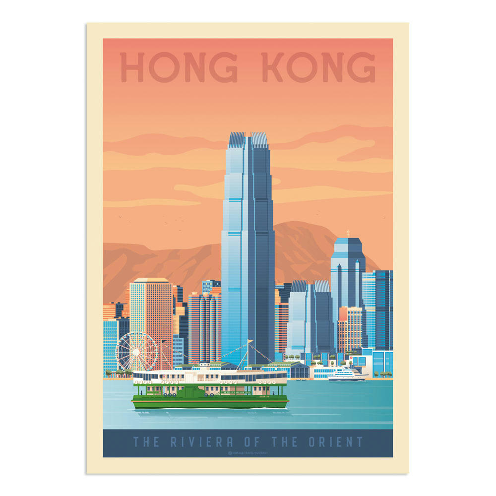 - Affiche Hong Kong  30x40 cm