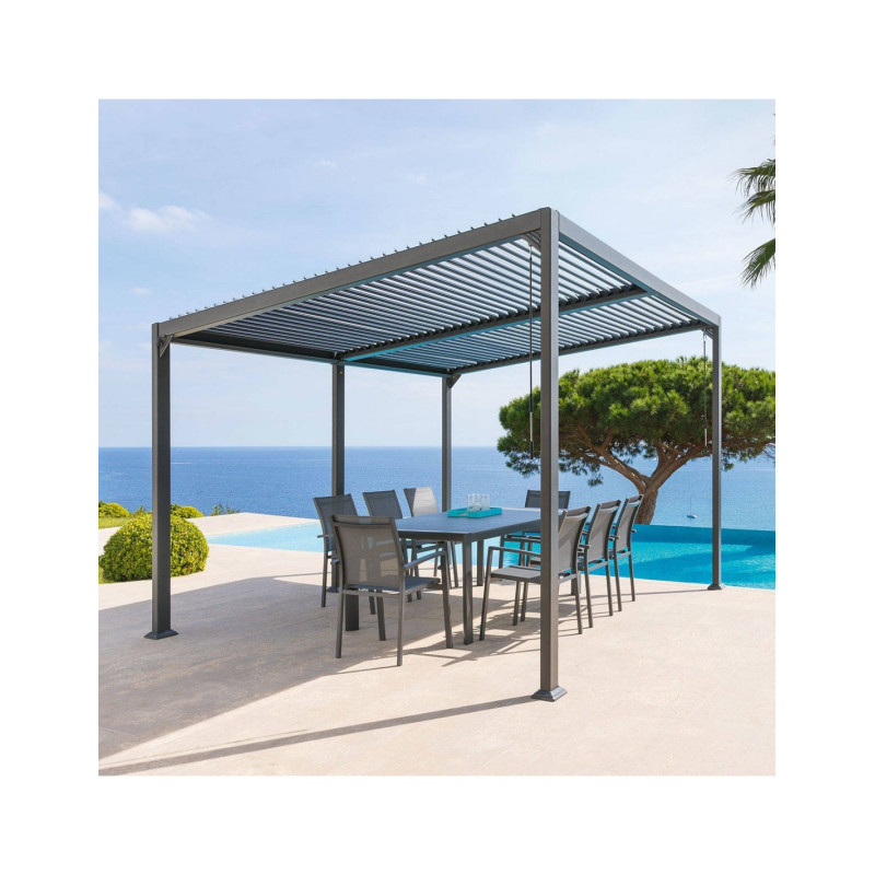 Tonnelle bioclimatique Avila en aluminium 4 x 3 x 2,55 m