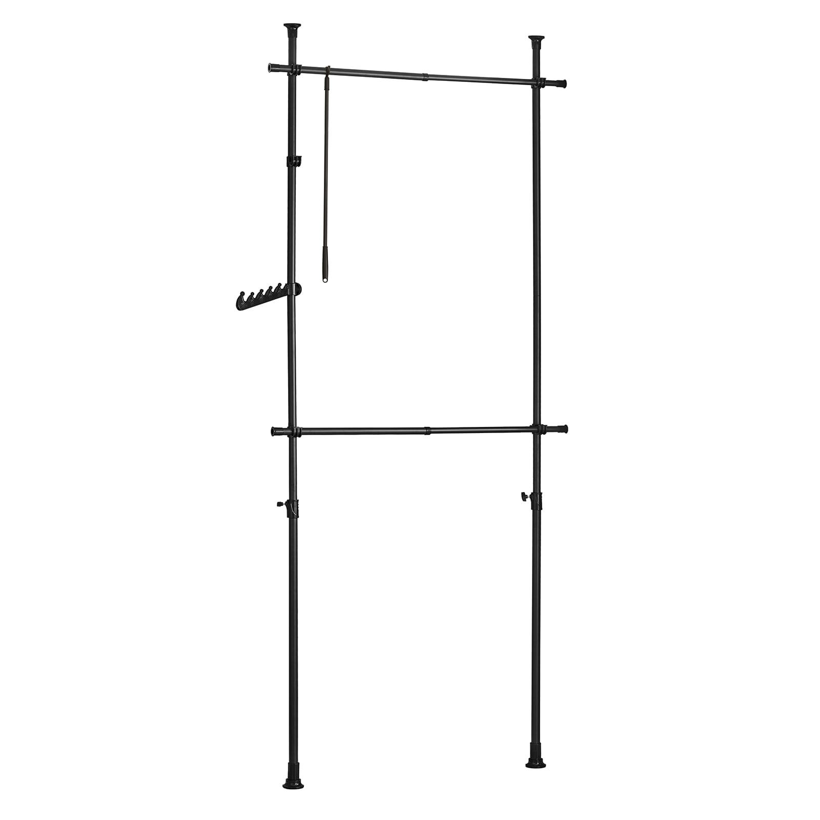 - Télescopique garde-robe en métal noir