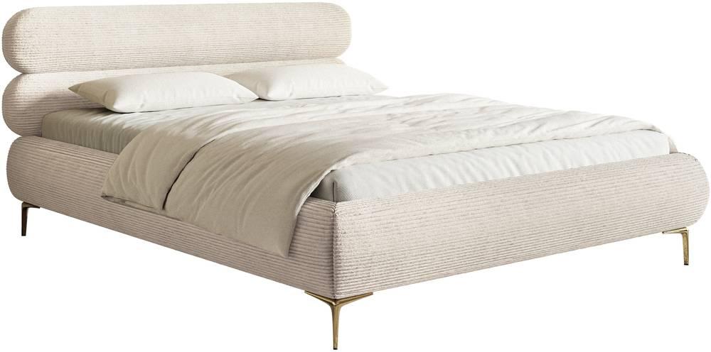 Bedframe Comella 180 x 200 cm ribstof met opbergruimte