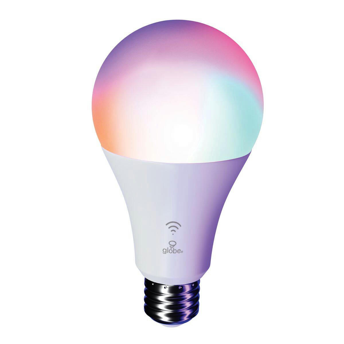 Globe Electric A21 Smart Wi-Fi Dimmable LED Light Bulbs, 1600 Lumens, Tunable White, 100W