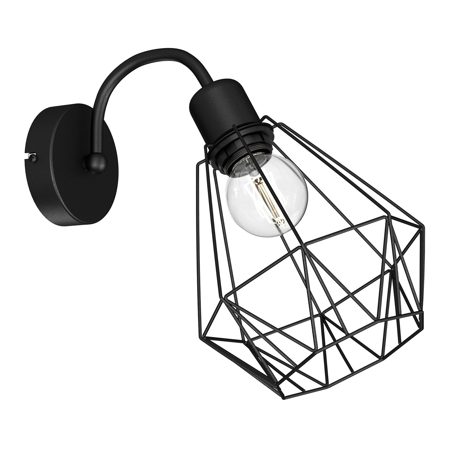Kinkiet czarny mat Bergen 1xE27x15W wym:26x19x30cm IP20 Luminex