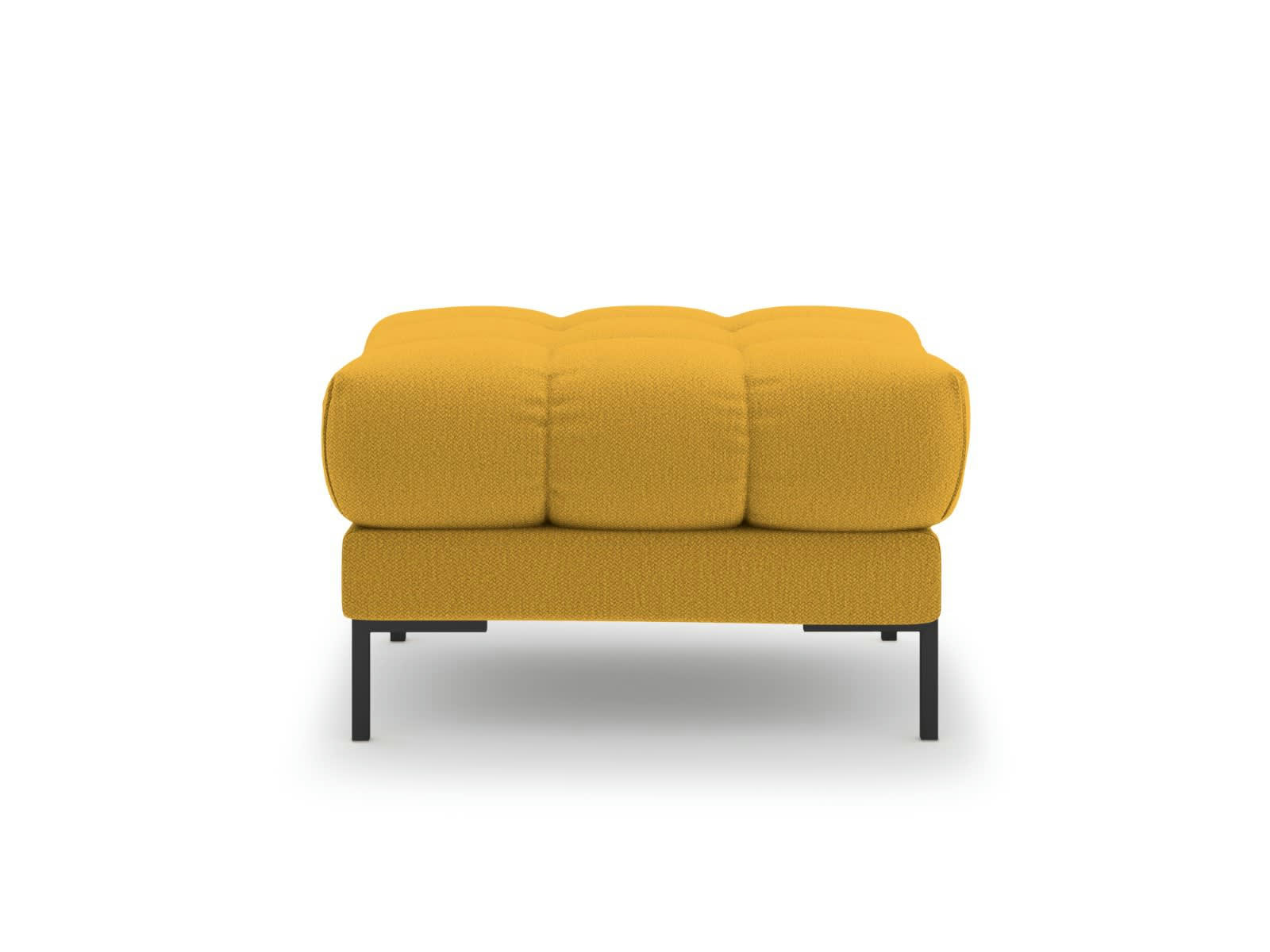 MAMAIA - Pouf 1 place en tissu structurel jaune