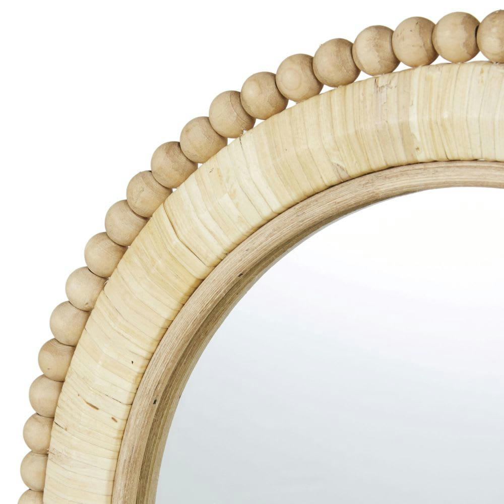 ANTWERP - Miroir rond beige D35