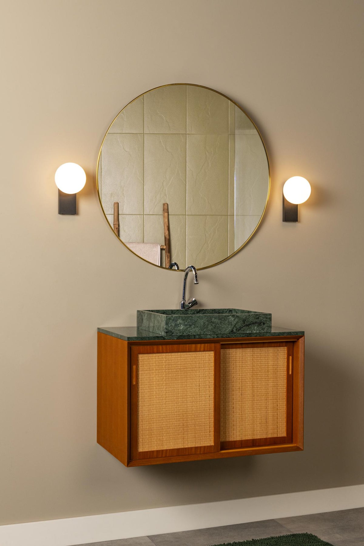Lucide wandlamp badkamer TASSA - 1xGeïntegreerde LED - Zwart