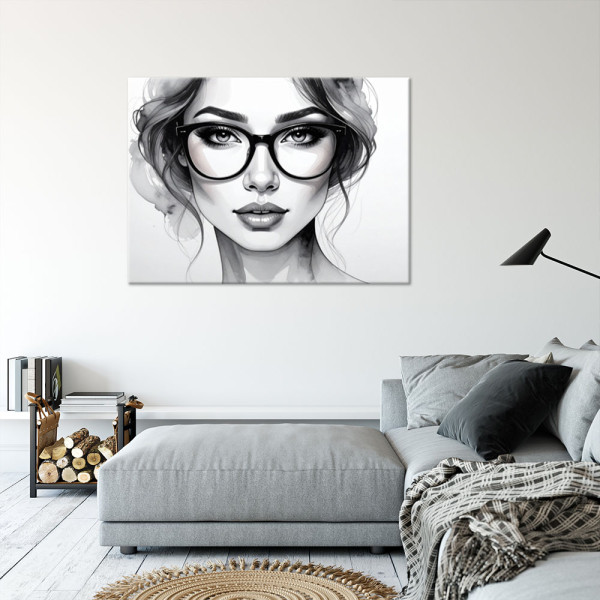 Obraz czarno biały do salonu sypialni, Portret Kobiety 30x20