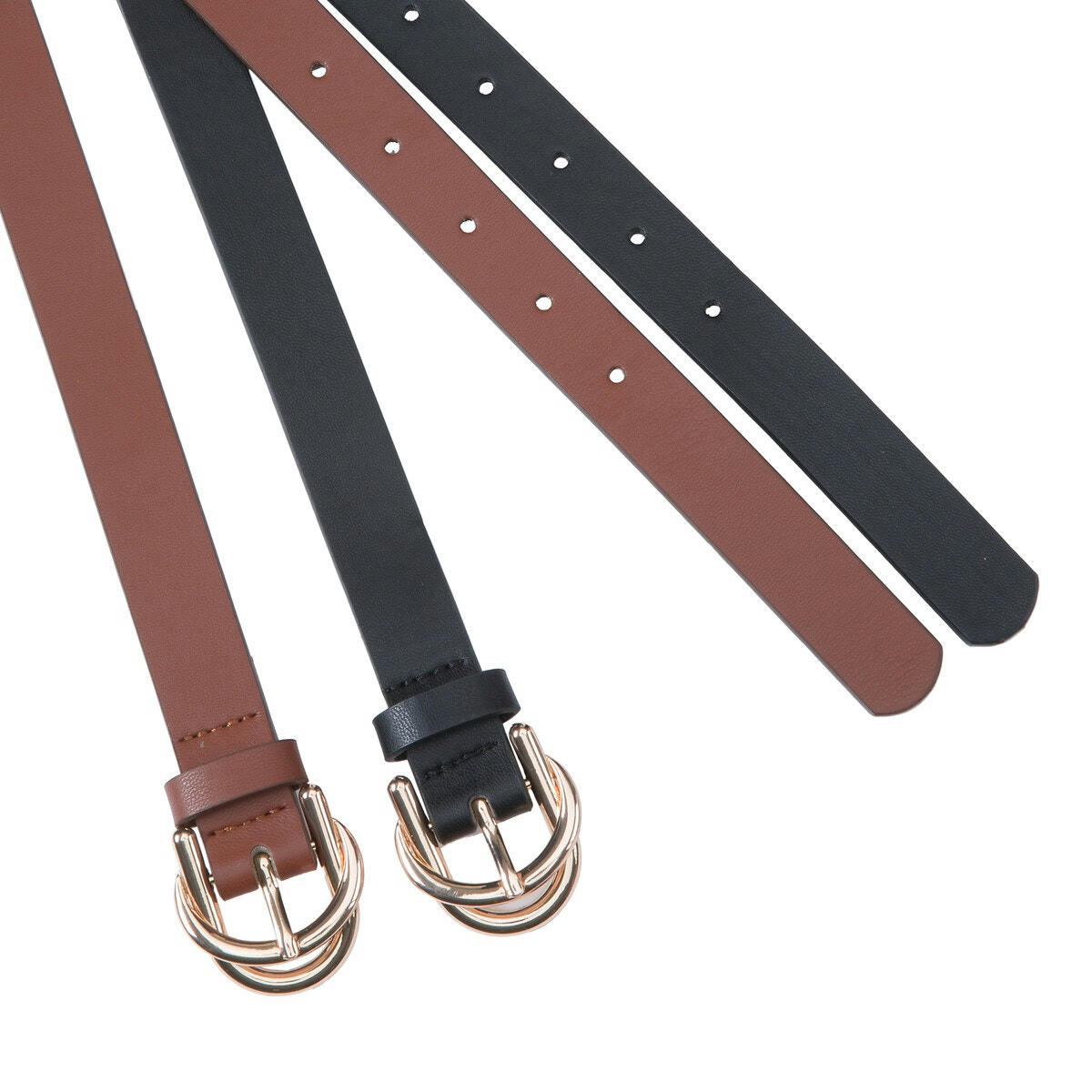 Lot de 2 ceintures anneau double