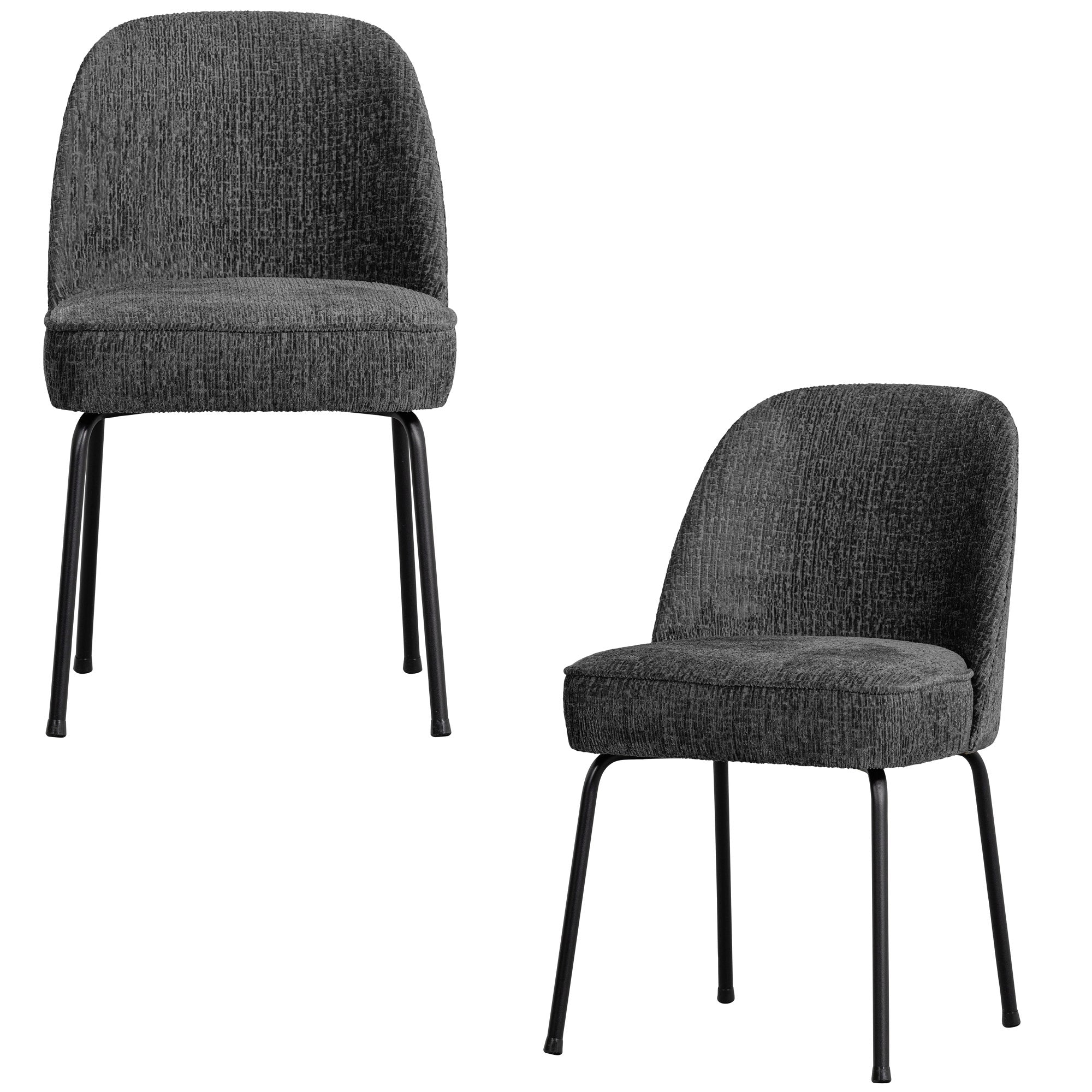 WOOOD eetkamerstoelen Vogue - Velvet - Mountain - Set van 2