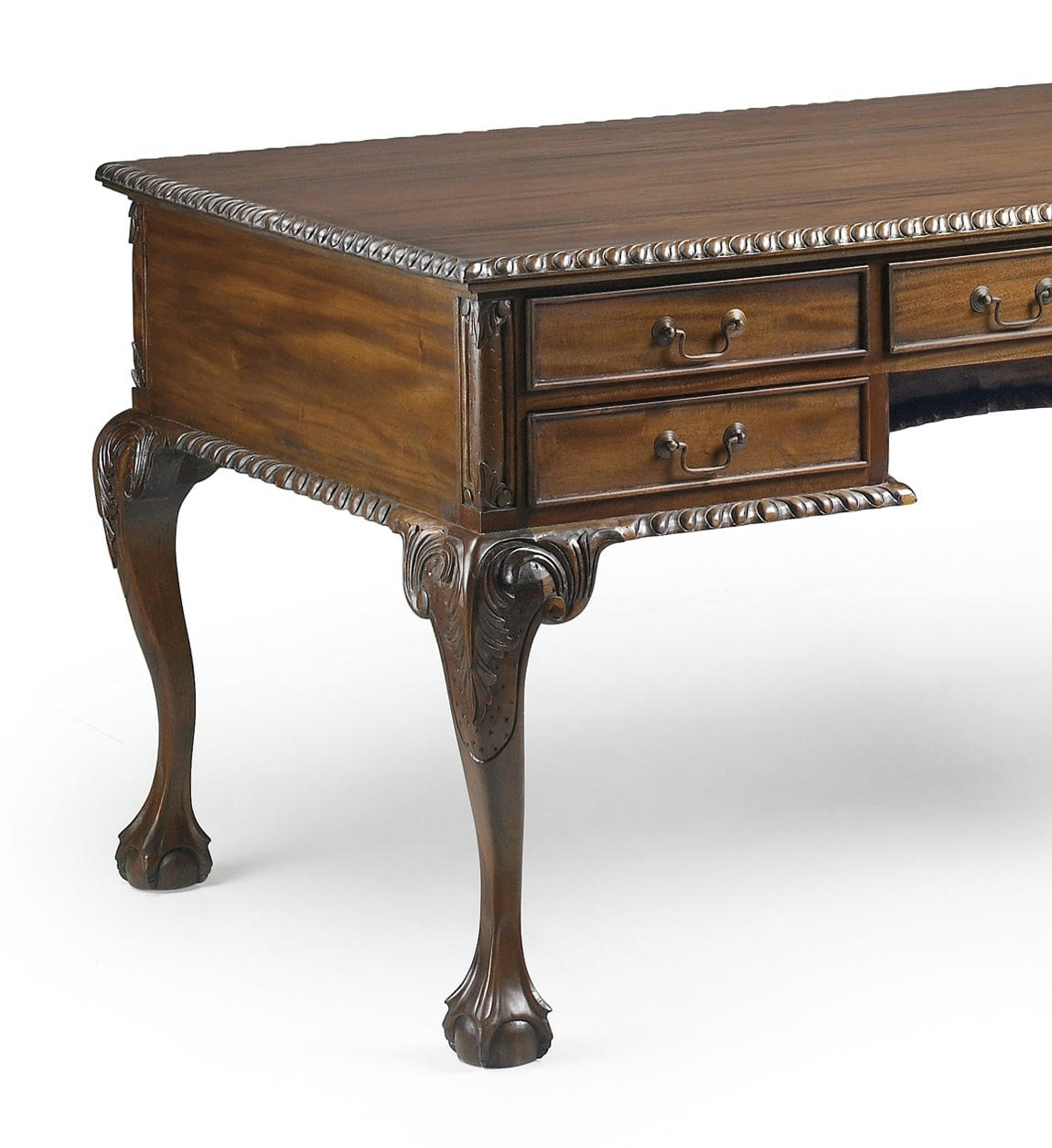 VINTAGE - Bureau en bois d'acajou marron L160