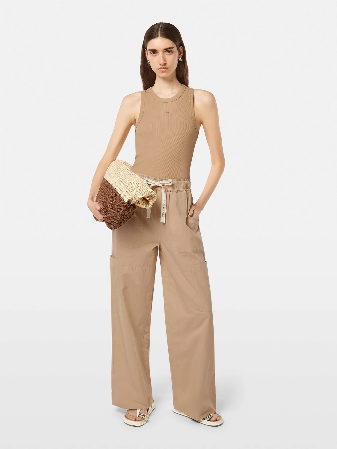 Noa High-Rise Wide-Leg Cargo Pant