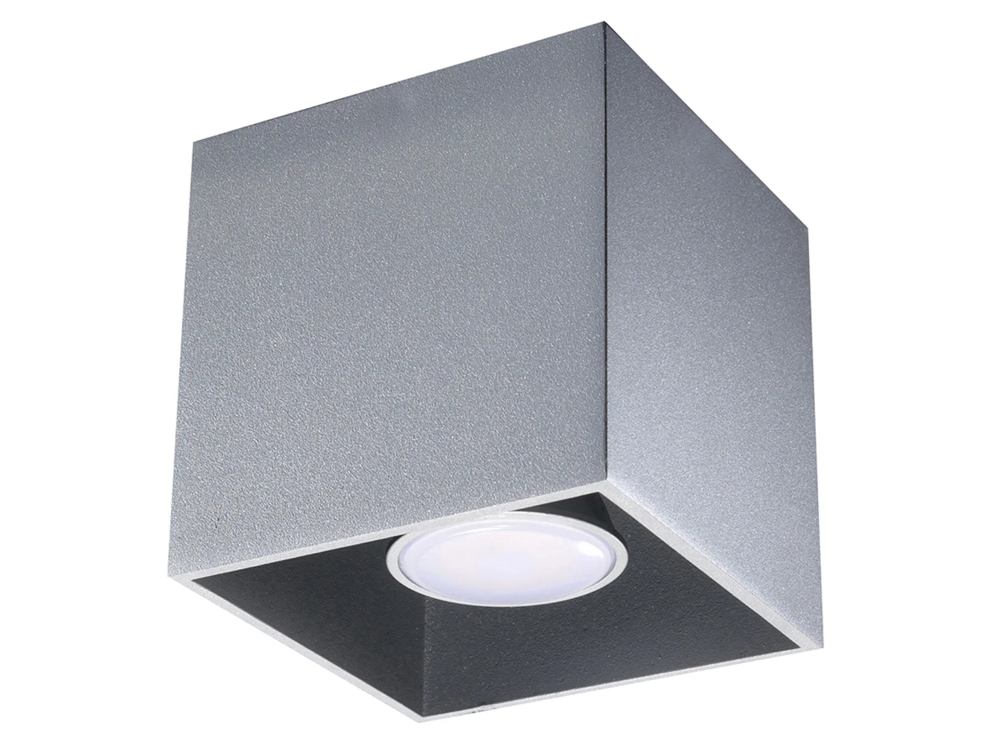 Plafon Quad aluminiowy 10 cm srebrny