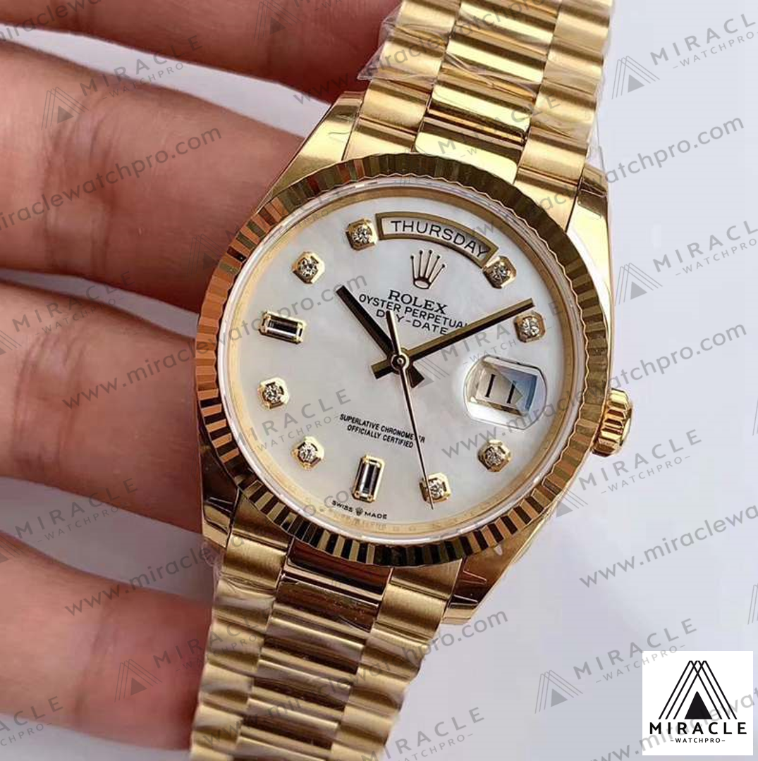 ROLEX-DAY DATE-REF.M128238-ELITE CLONE-36MM(With Diamond )-Replica Watch