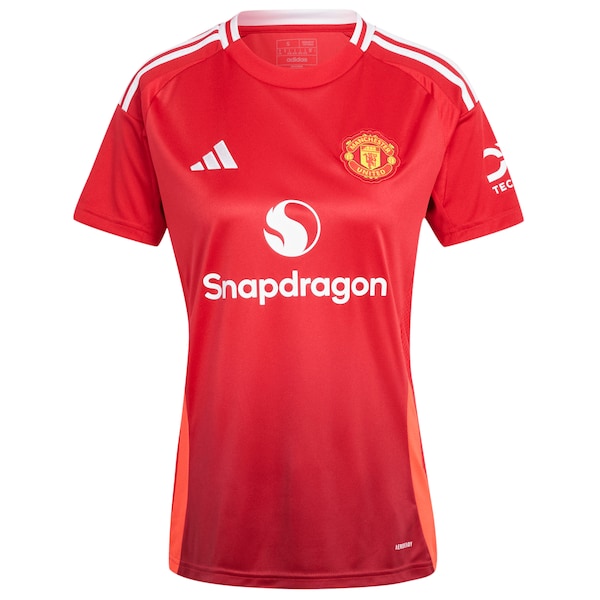 Manchester United adidas Women's 2024/25 Home Replica Custom Jersey - Red