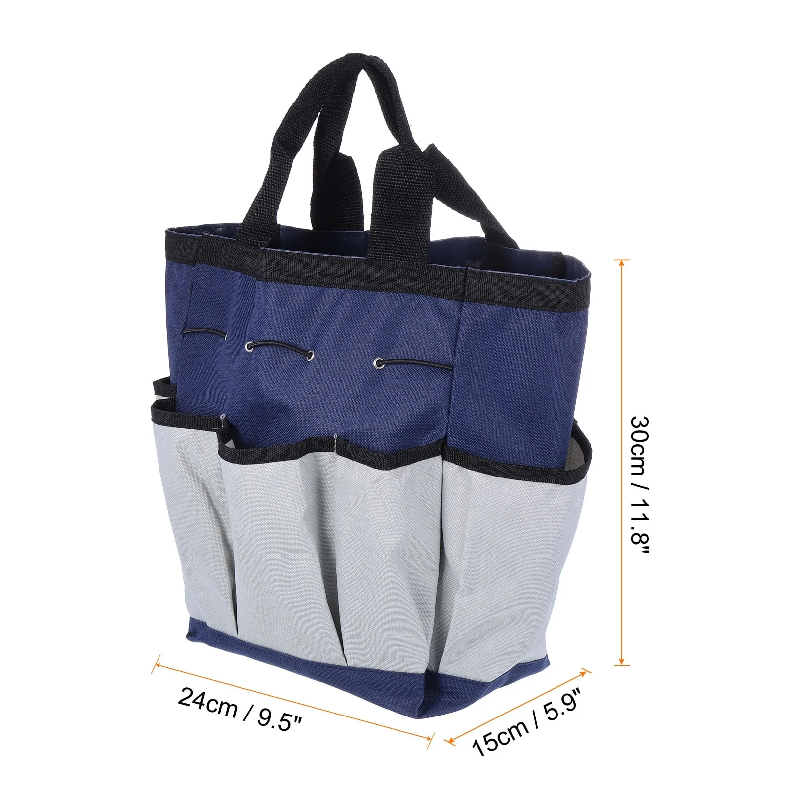 2pcs Garden Tool Bag 24cm x 15cm x 30cm Oxford Cloth with Pockets - 2 Pcs