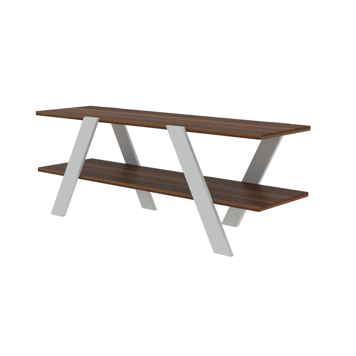 APRIL - Meuble TV marron et blanc