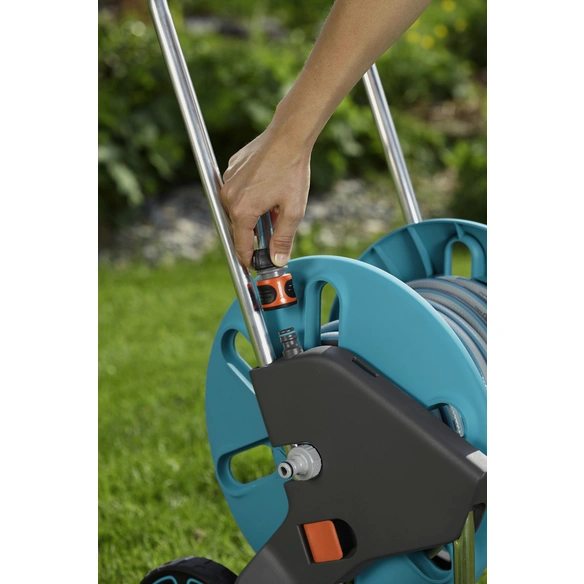 Schlauchwagen, Kunststoff, türkis, für max. Schlauchkapazität: 60 m