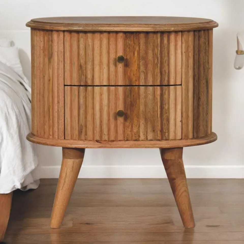 Artisan Furniture Solid hout Soba Nordic Nachtkastje