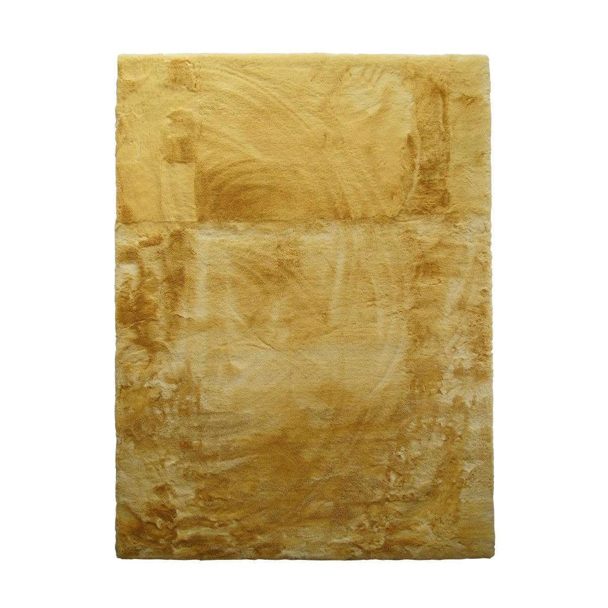 SIBERIE - Tapis imitation fourrure extra-doux jaune 160x220