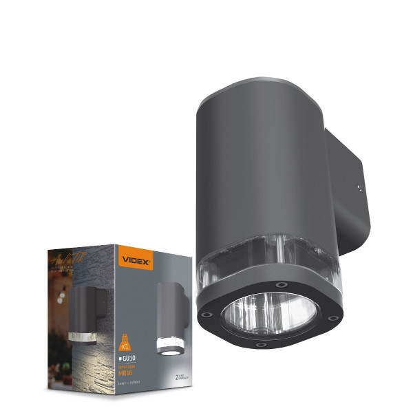 Kinkiet zewnętrznyszary AR071 1xGU10x30W IP54 Videx